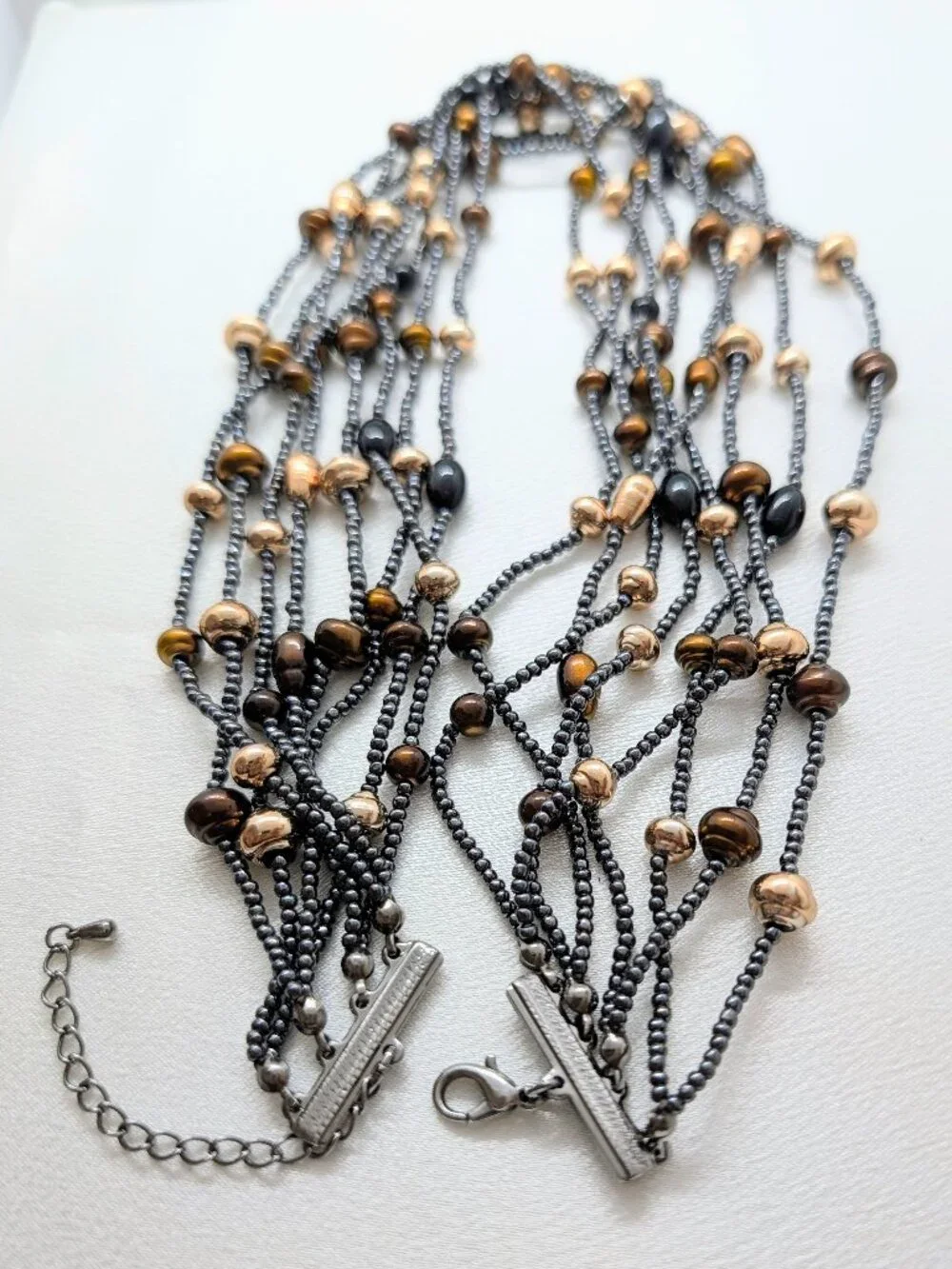 NEW multistrand 16 inch beaded fashion necklace - Picture 9 of 12